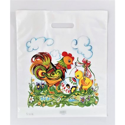 Taška Kohout 35x42cm bílá s průhmatem