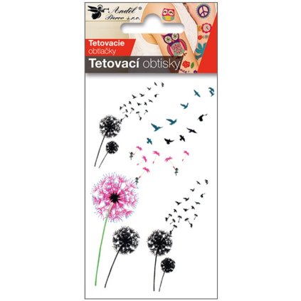 Tetovací obtisky PAMPELIŠKY