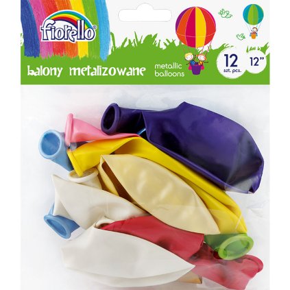 Balónky METAL mix 12", sada 12 ks