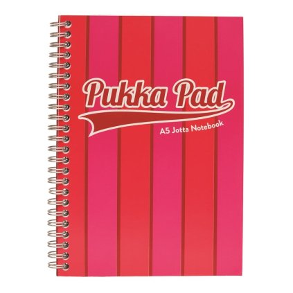 Blok A5 se spirálou, linka, 100 listů, růžový