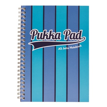 Blok A5 se spirálou, linka, 100 listů, modrý