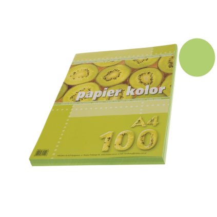 Papíry barevné A4/100ks SV. ZELENÉ 80g (190)