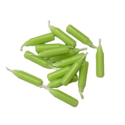 Svíčka do skořápek zelená, 15ks