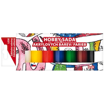 Barvy akrylové 7 x 15g základní lesklé