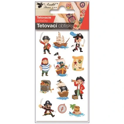 Tetovací obtisky barevní piráti