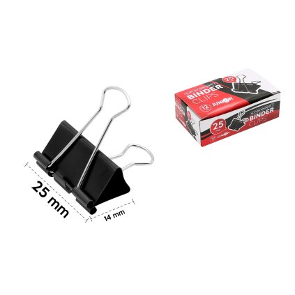 Klip binder 25mm černý
