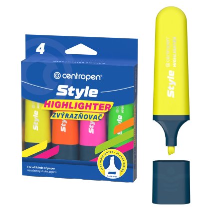 Zvýrazňovač 6252 STYLE FLUO, sada 4ks
