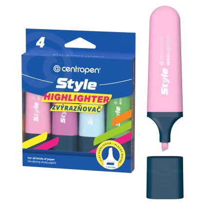 Zvýrazňovač 6252 STYLE SOFT, sada 4ks