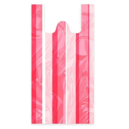 Taška 4kg/100ks pruhovaná červeno-bílá