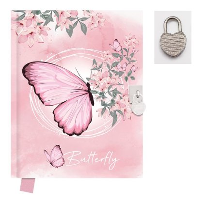 Památník se zámkem Butterfly ružový