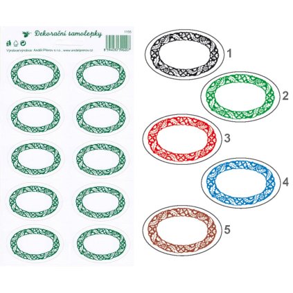 Samolepky na kořenky plný ovál
