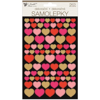 Samolepky srdce, 2 archy