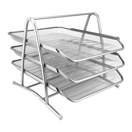 Trojbox kovový stříbrný