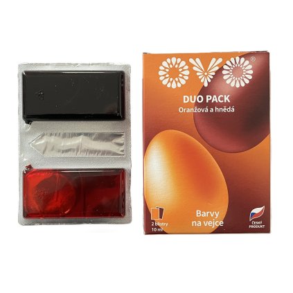 Barvy na vajíčka tekuté - oranžová a hnědá