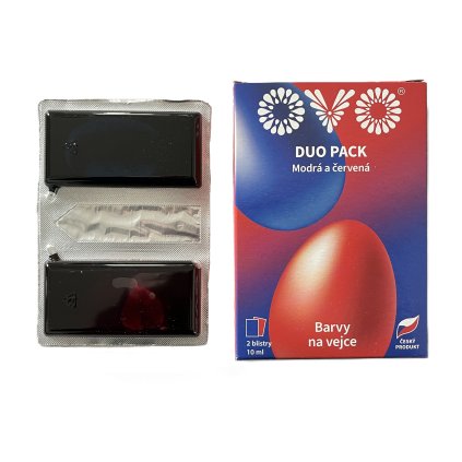 Barvy na vajíčka tekuté - modrá a červená