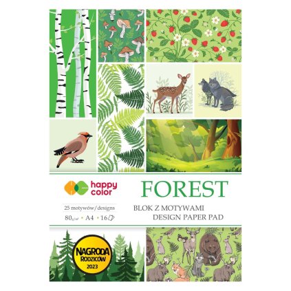 Papír dekorační A4 FOREST v bloku, 80g/m2