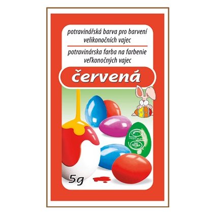 Barva na vajíčka ČERVENÁ 5g