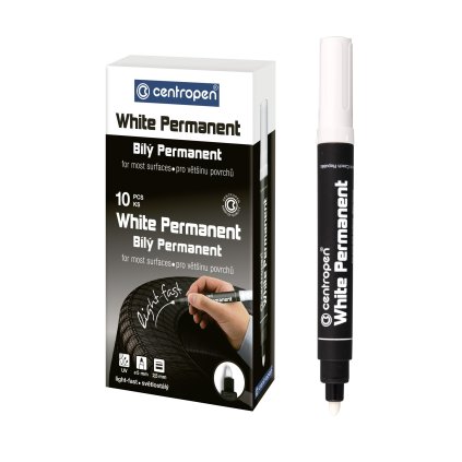 Značkovač 8586 bílý permanent