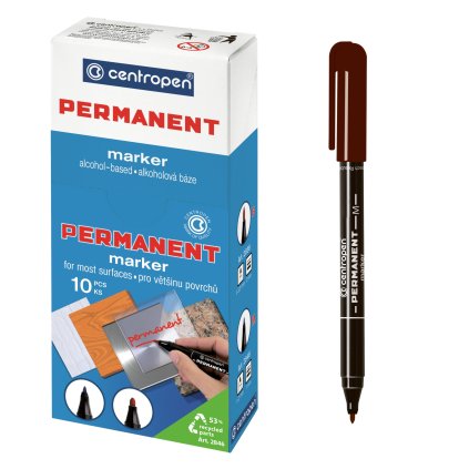 Popisovač 2846 hnědý permanent - VÝPRODEJ