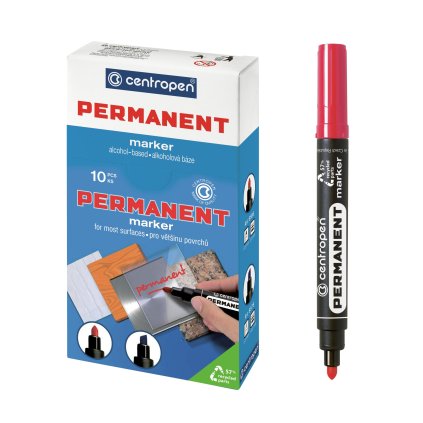 Značkovač 8566 červený permanent