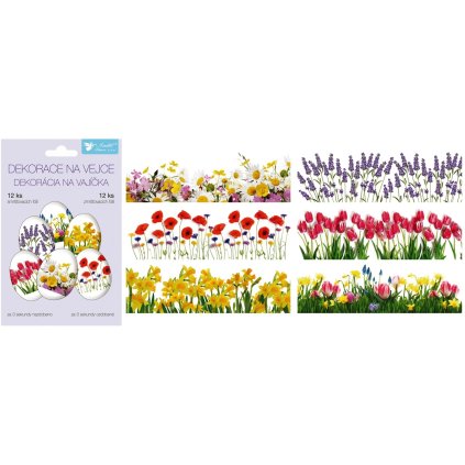 9585 kosilky na vajicka jarni kvety 12 ks