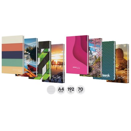 Záznamní kniha A4 linka 192 listů