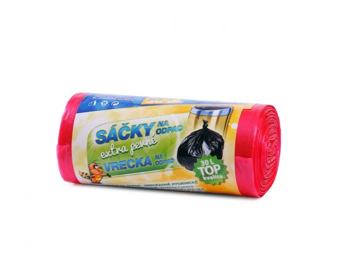 120(2) sacky na odpad 30l 50ks extra pevne cervene