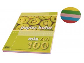 Papíry barevné A4/100ks mix barev 80g (993)