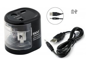 Ořezávátko EG-5161USB dvojité bateriové, s USB, ČERNÉ