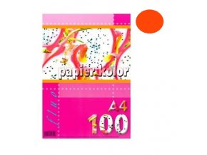 Papíry barevné A4/100ks ORANŽOVÉ FLUO 80g (877)
