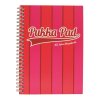 Blok A5 se spirálou, linka, 100 listů, růžový