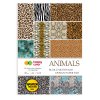Papír dekorační A4 ANIMALS v bloku, 80g/m2