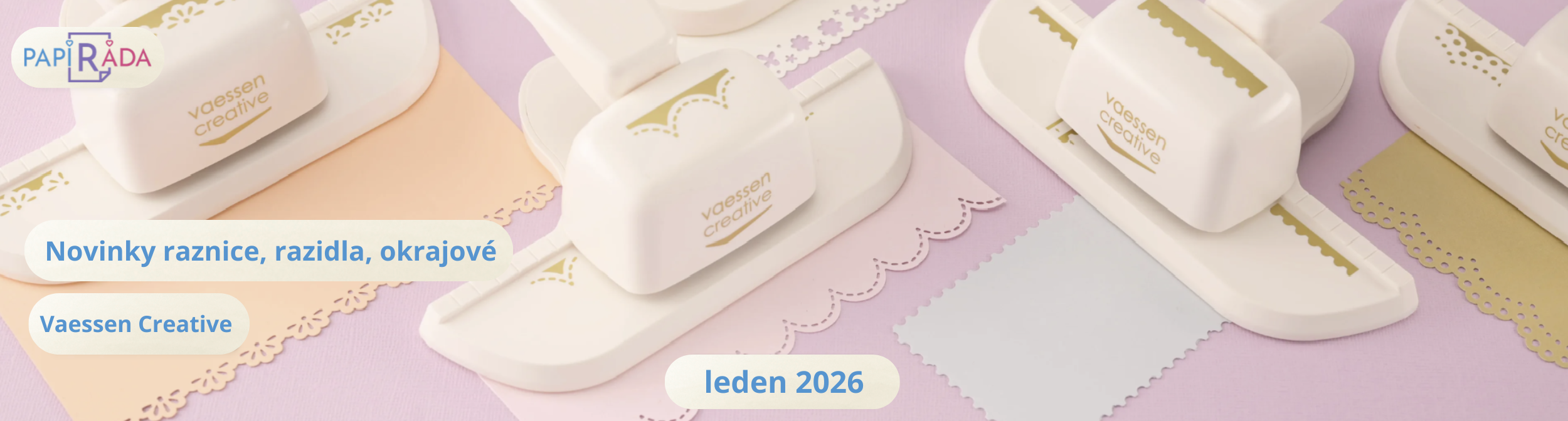 novinky raznice, razidla, děrovačky Vaessen Creative