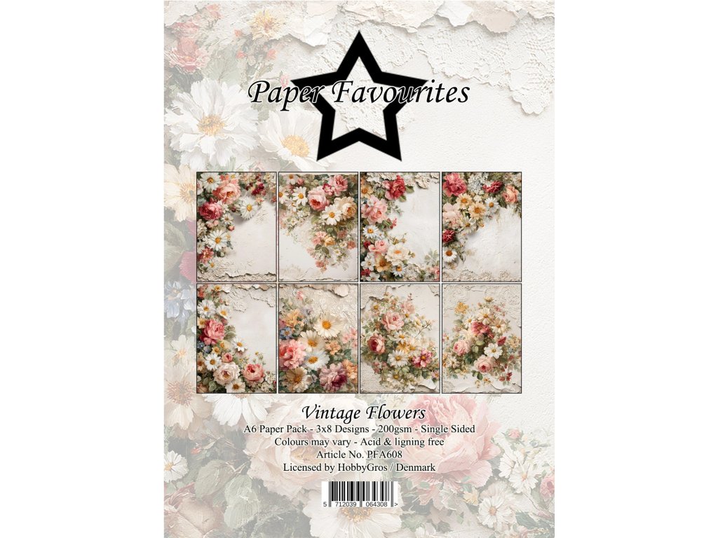 paper favourites vintage flowers a6 paper pad pfa6 3 11zon