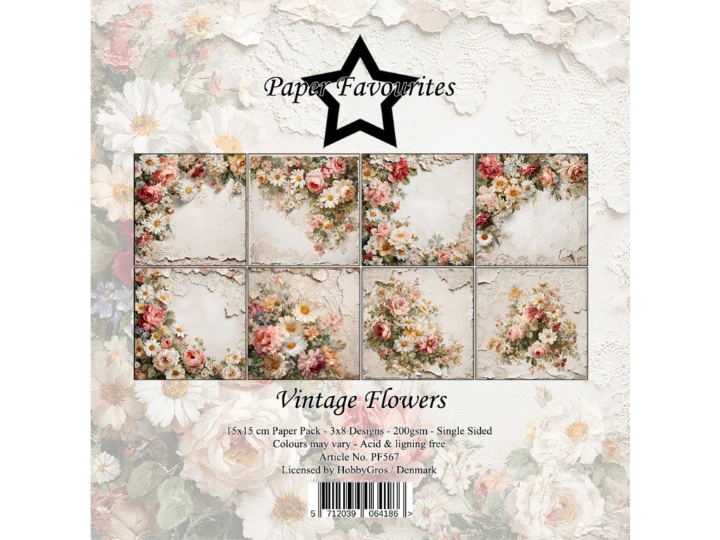 paper favourites vintage flowers 6x6 inch paper pa 3 11zon