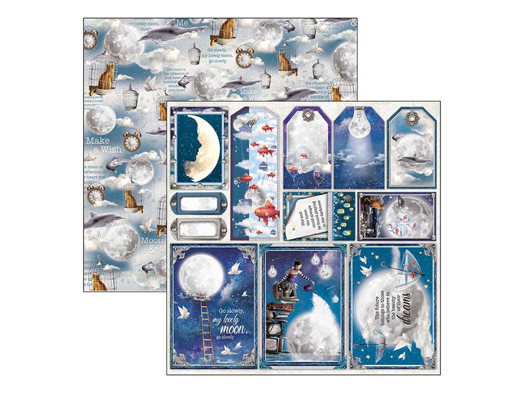 CBSS134 Moon & Me Frames and Tags papír Ciao Bella