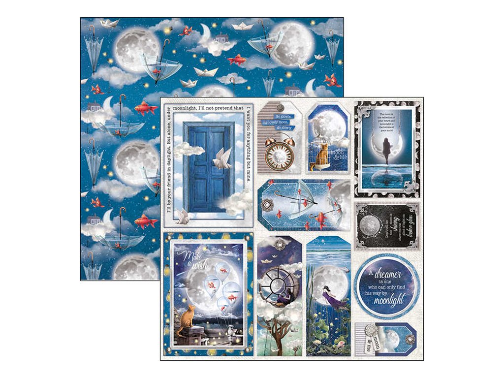 CBSS135 Moon & Me Cards and Tags papír Ciao Bella