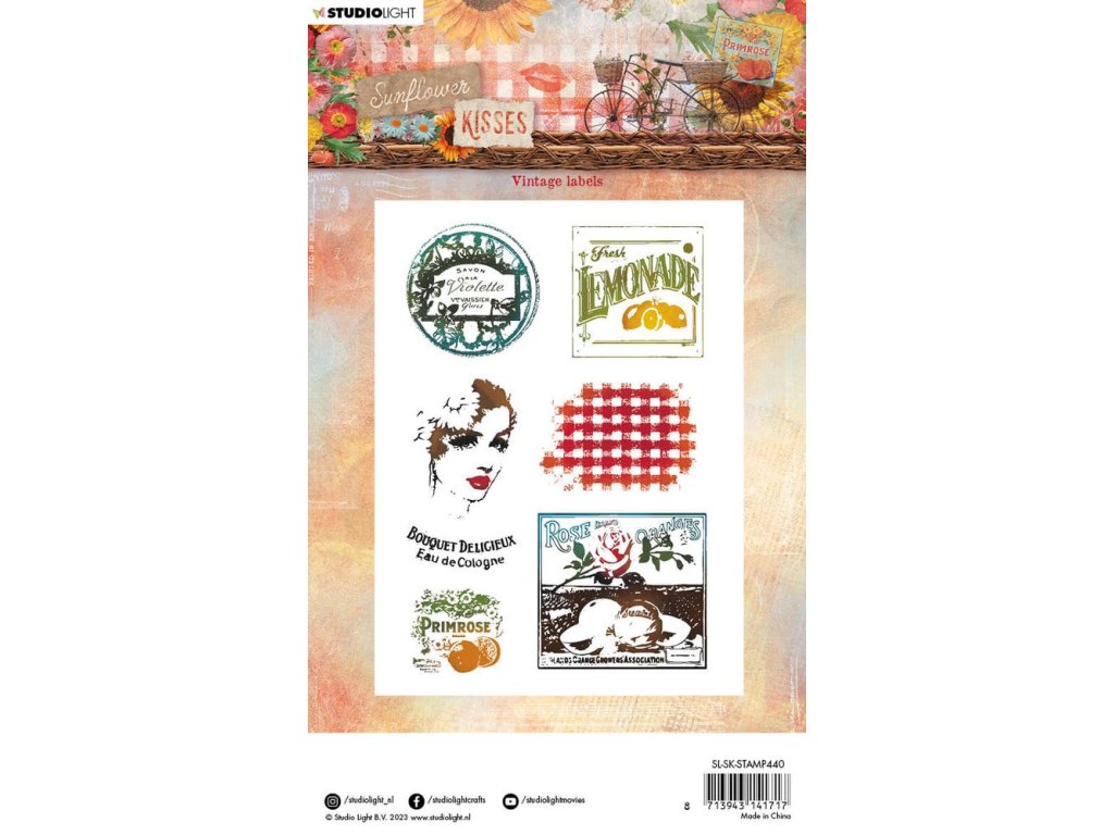 studio light sunflower kisses clear stamp vintage (1)