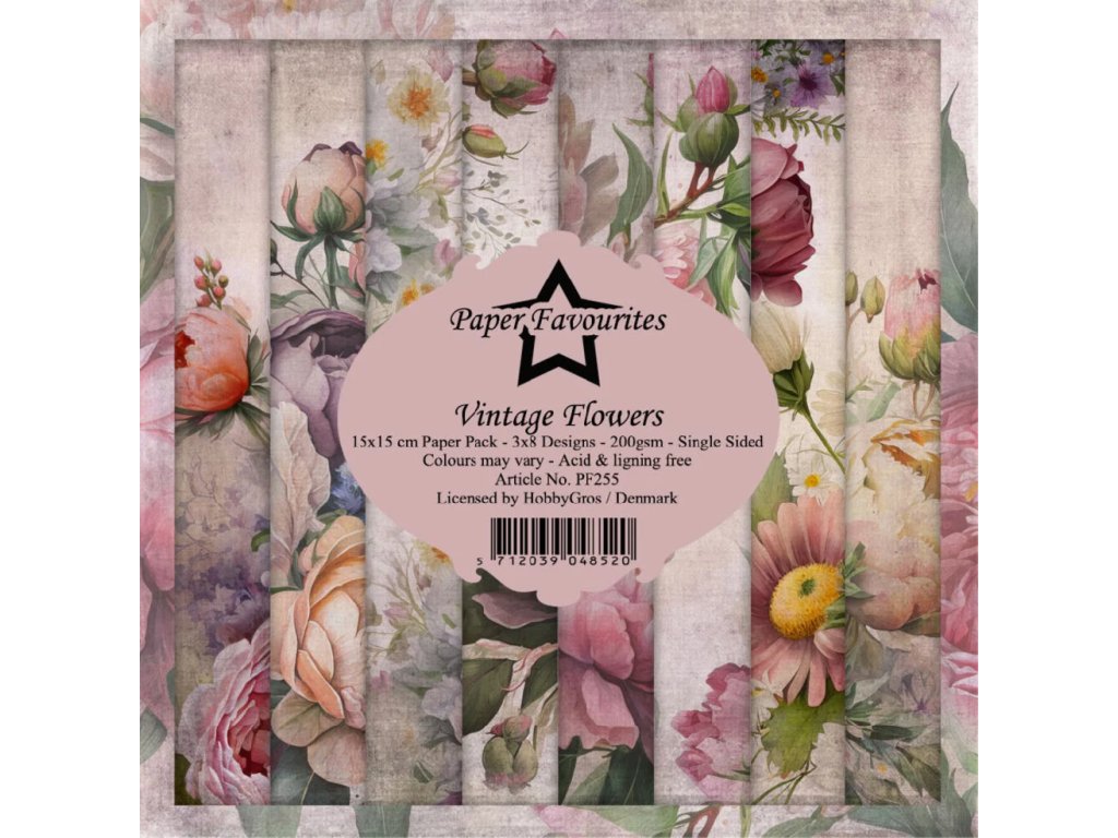 paper favourites vintage flowers 6x6 inch paper pa