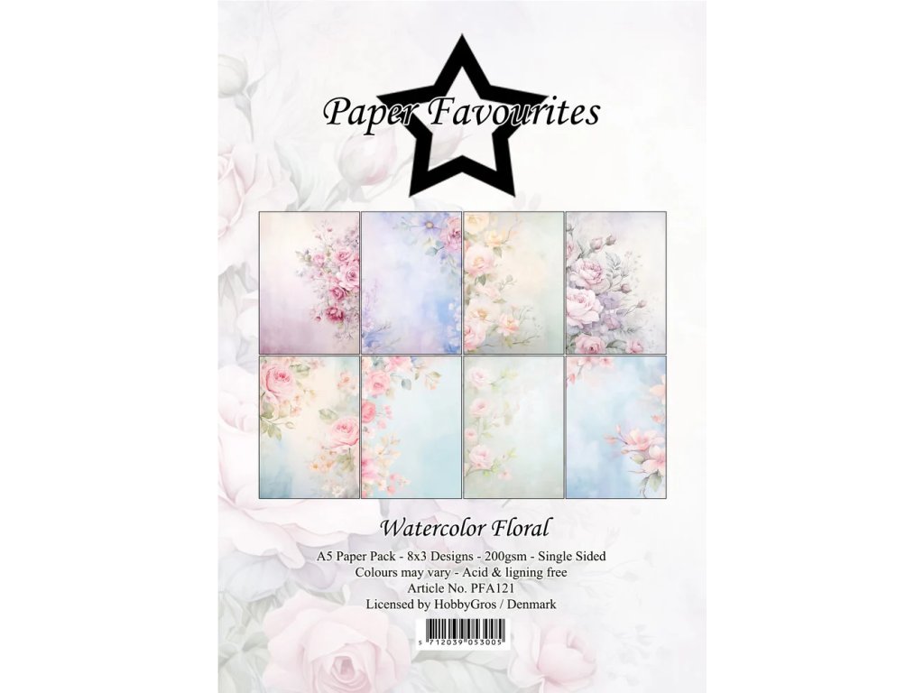 paper favourites watercolor floral a5 paper pack p