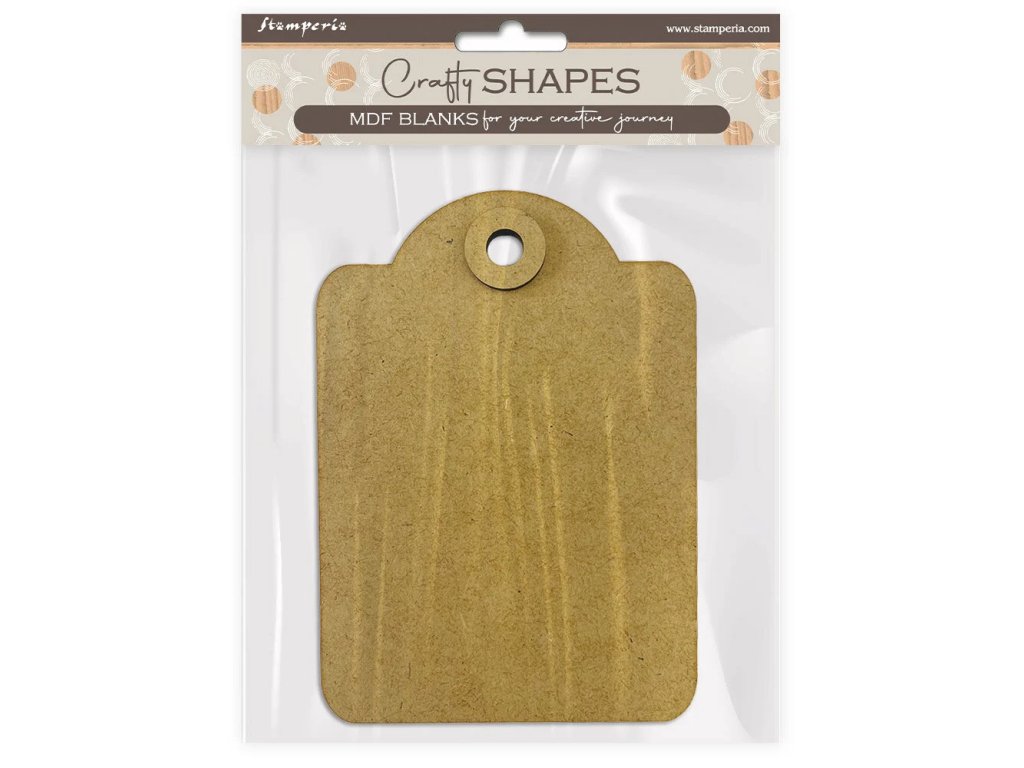 stamperia mdf crafty shapes blanks rounded tag kls