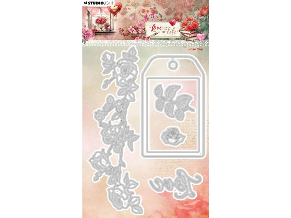 studio light love of my life cutting die rose tag 12 11zon
