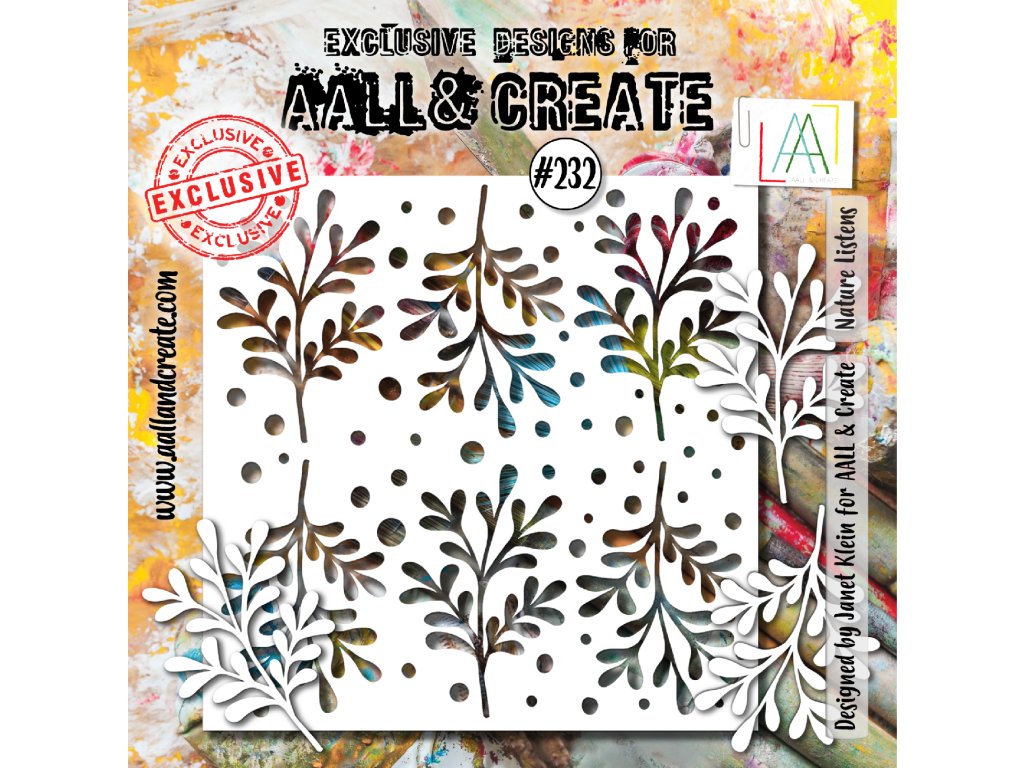 aall and create stencil 6x6 inch nature listens aa