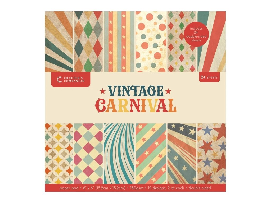 crafters companion vintage carnival 6x6 inch paper 30 11zon