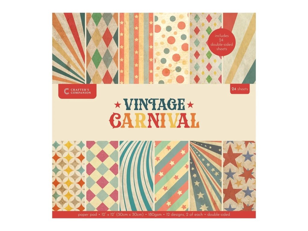 crafters companion vintage carnival 12x12 inch pap 31 11zon