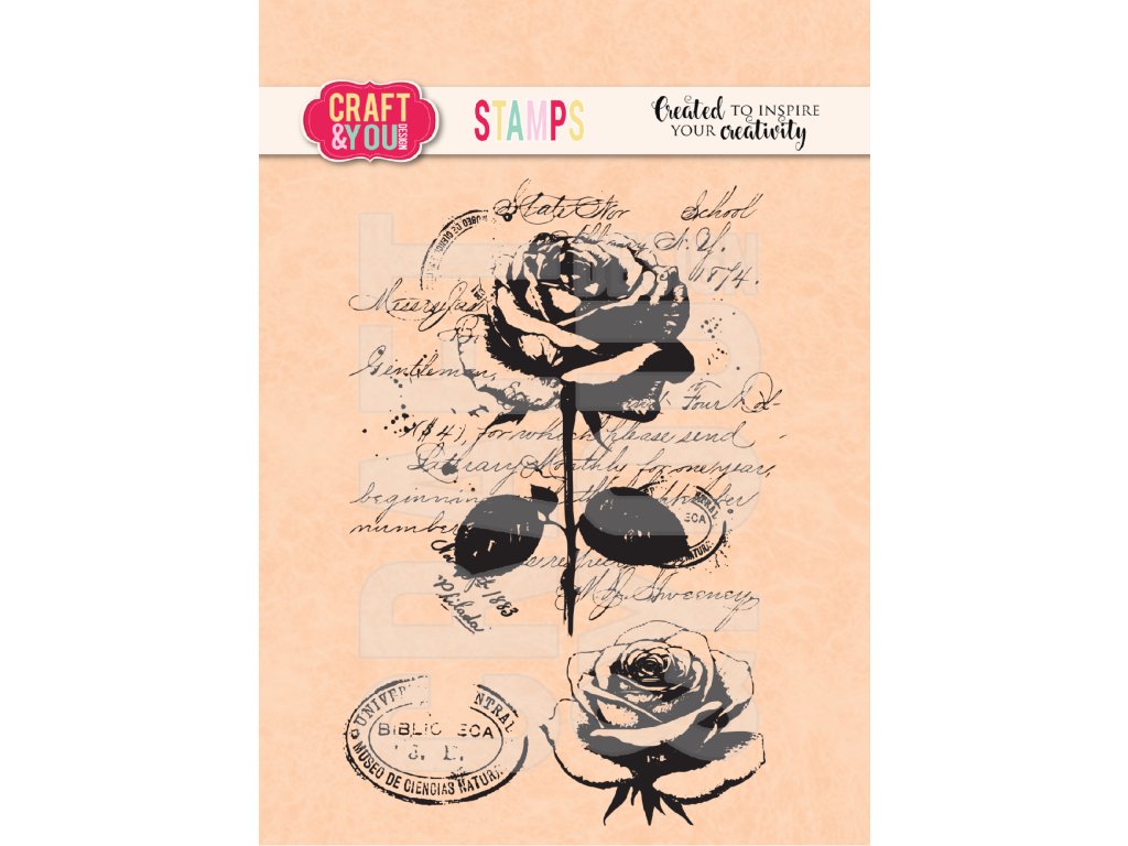 craft you design vintage rose stamps cs052