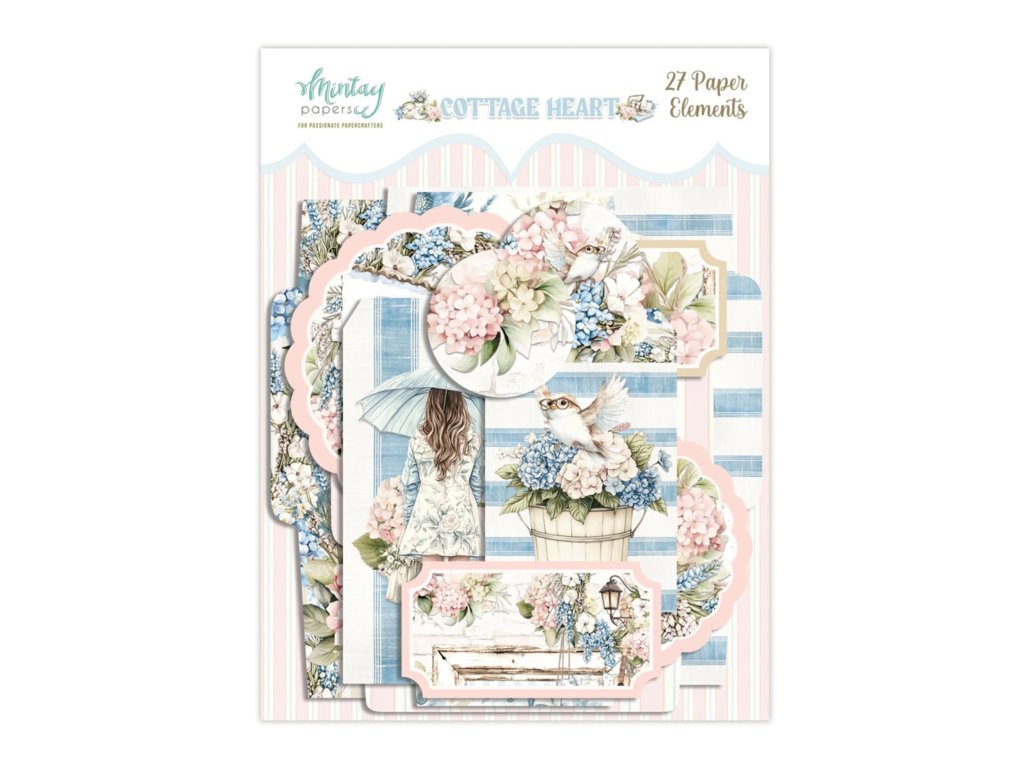 mintay cottage heart 6x8 inch paper elements 27pcs 12 11zon