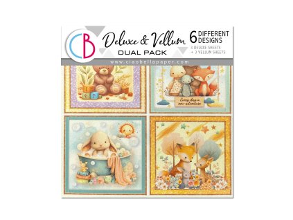 Ciao Bella Lunibloom Dětský svět Deluxe Paper Pearl and velum pergamen 15x15cm