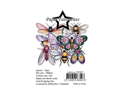 paper favourites die cuts a7 insects 16pcs pfd037 4 11zon
