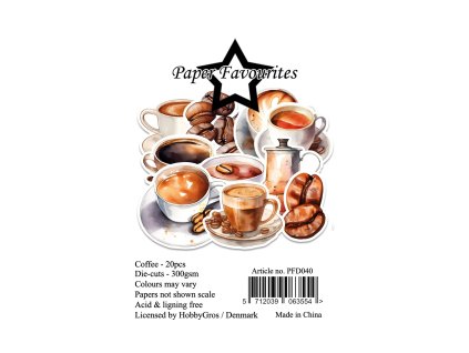 paper favourites die cuts a7 coffee 20pcs pfd040 6 11zon